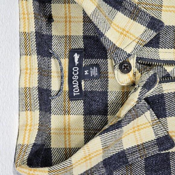 Toad&Co Bodie 1/4 Zip Long Sleeve Plaid Flannel Dress Size Medium - Picture 4 of 7